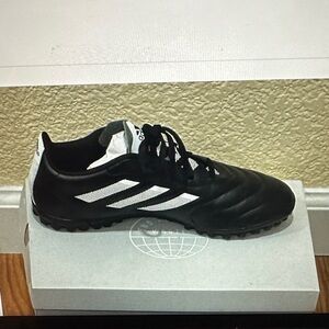 Adidas Men's Black Athletic Shoes with White Stripes